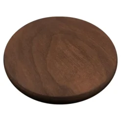 Glasunderlägg, Mörkt Trä - Rund - Nr. 1