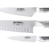 Global - Classic 3 Piece Knife Set with Fluted Cooks Knife (G-773889)