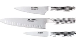 Global - Classic 3 Piece Knife Set with Fluted Cooks Knife (G-773889)