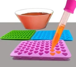 Godisformar - 5 delar gör-det-själv-formar med 2 pipetter - Silikonform för godis, gelé, choklad