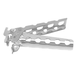 greppklämmor för varm gryta/skål/aluminiumlegering, skållningsskyddande tång, bärbar kokkärlshållare, camping, silver