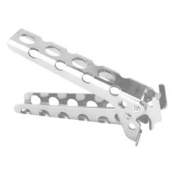 greppklämmor för varm gryta/skål/aluminiumlegering, skållningsskyddande tång, bärbar kokkärlshållare, camping, silver