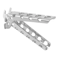 greppklämmor för varm gryta/skål/aluminiumlegering, skållningsskyddande tång, bärbar kokkärlshållare, camping, silver