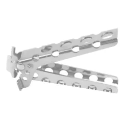 greppklämmor för varm gryta/skål/aluminiumlegering, skållningsskyddande tång, bärbar kokkärlshållare, camping, silver