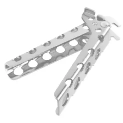 greppklämmor för varm gryta/skål/aluminiumlegering, skållningsskyddande tång, bärbar kokkärlshållare, camping, silver