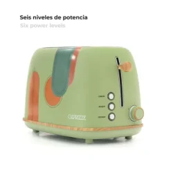 Grill Toast - CAPRIZZE - Kaito - Extra Stor Dubbel Springa - 6 Grillnivåer - Matt Grön