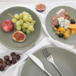 Grön keramik tallrik, 27 cm