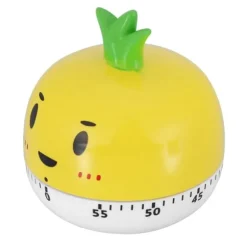Grönsaksformad mekanisk matlagningstimer - köksmätningsverktyg (gul)