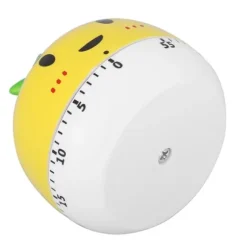 Grönsaksformad mekanisk matlagningstimer - köksmätningsverktyg (gul)