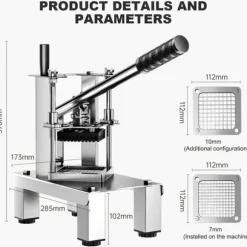 Grönsakskniv, Rostfritt stål, Ergonomiskt handtag,Silver