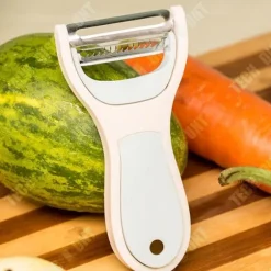 Grönsaksskalare - TD® - Rostfritt stål - Ergonomiskt handtag - Rosa färg - Multifunktionell