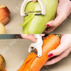 Grönsaksskalare - TD® - Rostfritt stål - Ergonomiskt handtag - Rosa färg - Multifunktionell