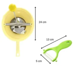 Grönsaksskalare och -strimlare Fackelmann Vert Keramik Rostfritt stål Plast 20 x 40 x 30 cm 2 Delar