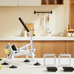 Grönsaksskivare, Kommersiell Manuell Rostfri, 1/4x3/8x1/2 tum, Silver