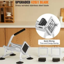 Grönsaksskivare, Kommersiell Manuell Rostfri, 1/4x3/8x1/2 tum, Silver