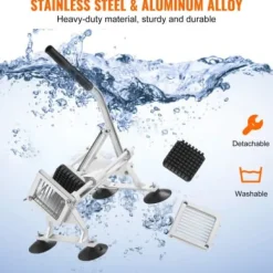 Grönsaksskärare, 3/8 tum, 0,95x0,95 cm, rostfritt stål, manuell