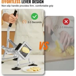 Grönsaksskärare, 3/8 tum, 0,95x0,95 cm, rostfritt stål, manuell