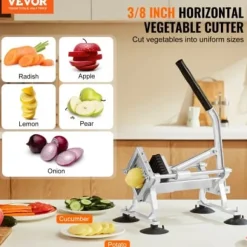 Grönsaksskärare, 3/8 tum, 0,95x0,95 cm, rostfritt stål, manuell