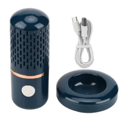 Grönsakstvättmaskin Multifunktion Trådlös USB Laddning Auto Kapsel Fruktrenare för kök Blå