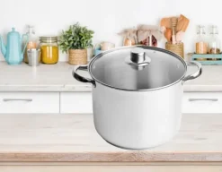 Gryta i rostfritt stål HIGH Stock Pot stor 13,0L 28cm GASINDUKTION FAST OK