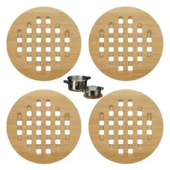 Grytlappset, 0,8x20x20 cm, Brun