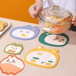 Grytmatta Värmebeständig Anti-halk Förtjockad Miljövänlig PVC Bänkskiva Hot Pad Mandarin