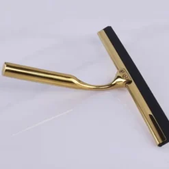 Gummiskrapa för fönster, vattenånga, spegelkabiner med handtag, metall, guldkrok