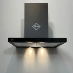 GURARI GCH 462 BL 6 Prime + kolfilter, köksfläkt 60 cm / 1000 m³/h / köksfläkt i svart + kolfilter