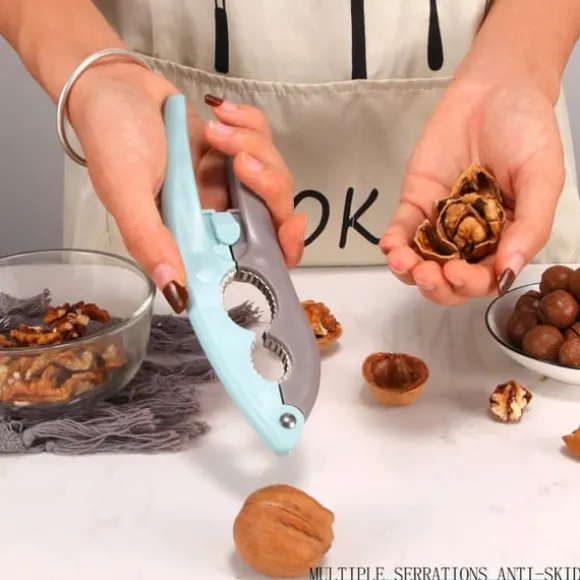 Halkfritt handtag Valnötsknäckare Kök Nötknäppare Sheller Clip Verktygsklämma för razilnötter Hasselnötter Mandlar