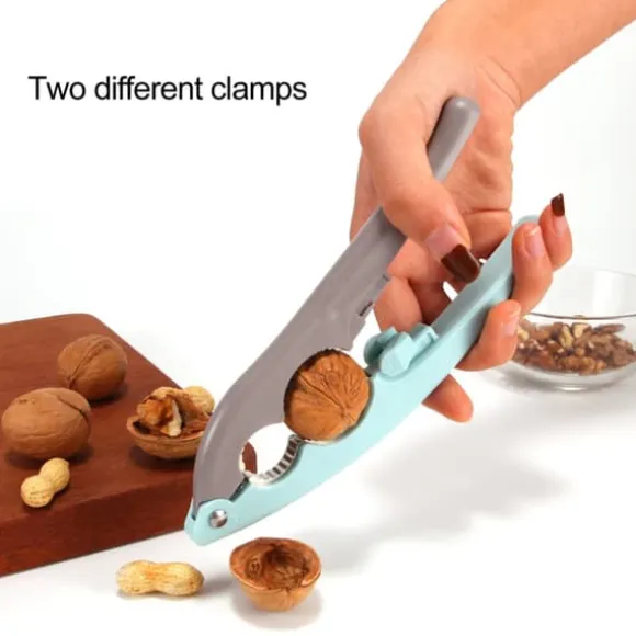 Halkfritt handtag Valnötsknäckare Kök Nötknäppare Sheller Clip Verktygsklämma för razilnötter Hasselnötter Mandlar