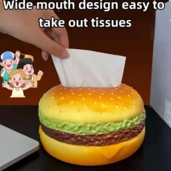 Hamburgerduksask, Hamburgerhållare, Intressant och praktiskt näsduksaskskydd, Kan användas för hem, kontor, fest