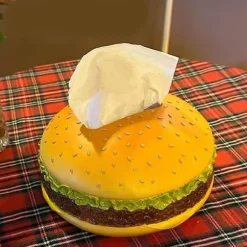 Hamburgerduksask, Hamburgerhållare, Intressant och praktiskt näsduksaskskydd, Kan användas för hem, kontor, fest