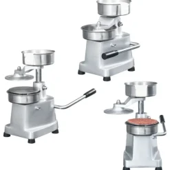 Hamburgerpress med 500 pappersark aluminium 13 cm