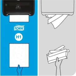 Handduk TORK Adv H1 blå 6/fp