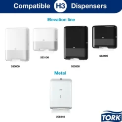 Handduk TORK Pre H3 2-lag vit 3000/fp