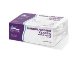 Handduksark Pristine Classic V-fold 2-lagigt 25x22x11 cm,20 pk x 150 pk/krt