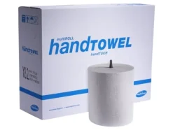 Handduksrulle, Hagleitner, 3-lagers, Mini, 120m x 21cm, Ø17,9cm, vit, nyfiber