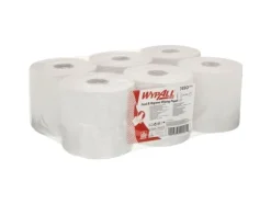 Handduksrulle, Kimberly-Clark Wypall L10, 1-lagers, Midi, 239,4m x 18,3cm, Ø19,2cm, vit, återvinningsbar...