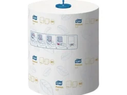 Handduksrulle, Tork H1 Premium, 2-lagers, 100m x 21cm, Ø19cm, vit, nyfiber - (6 st.)