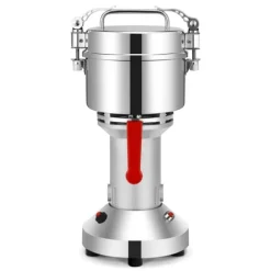 Höghastighets spannmålskvarn, 220V kvarn 500 g, för örter/kryddor/nötter/säd, överlastskydd, ljusgrå