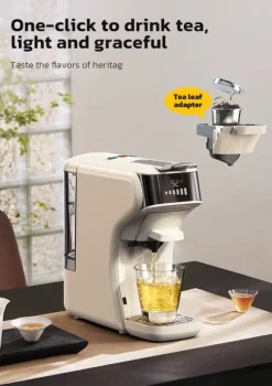 Hibrew H1B 6-i-1 kapselbryggmaskin med 20 bar högtryckspump och OPV-tryckavlastningsventil, interaktiv pekskärm – vit