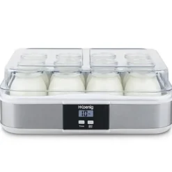 HKoeNIG Yoghurtmaskin - ELY120 - Kapacitet 12 160 ml kannor - Programmerbar upp till 15 timmar - 15 W