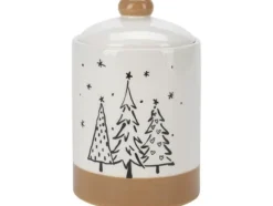Home Styling Collection Słoik na ciasteczka z motywem choinek, Ø 12,5 x 18 cm