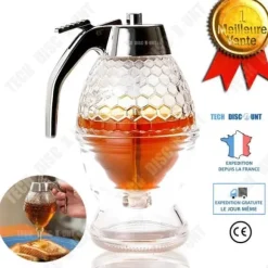 Honungsdispenser - TECH DISCOUNT - Droppfri - Acryll - 200ML - Orange