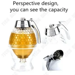 Honungsdispenser - TECH DISCOUNT - Droppfri - Acryll - 200ML - Orange