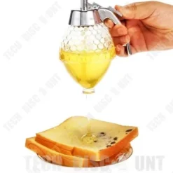 Honungsdispenser - TECH DISCOUNT - Droppfri - Acryll - 200ML - Orange