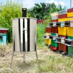 Honungsslunga - Elektrisk 8-ramars - Rostfritt stål - 220 V - 140 W motor - 370 varv/min - Cylindrisk