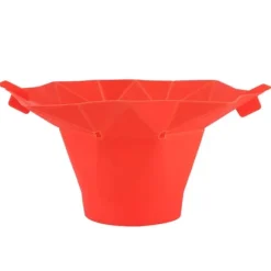 Hopfällbar mikrovågsugn popcornskål DIY silikon popcornmaskin hem köksverktyg röd