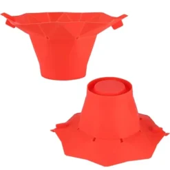 Hopfällbar mikrovågsugn popcornskål DIY silikon popcornmaskin hem köksverktyg röd