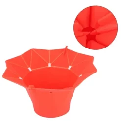 Hopfällbar mikrovågsugn popcornskål DIY silikon popcornmaskin hem köksverktyg röd
